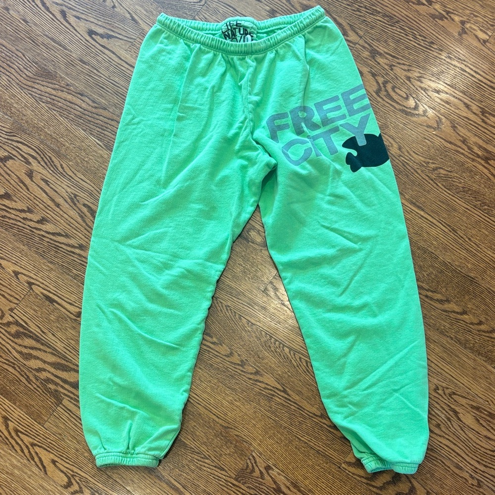 freecity Mint Green FREE CITY Logo Track Joggers